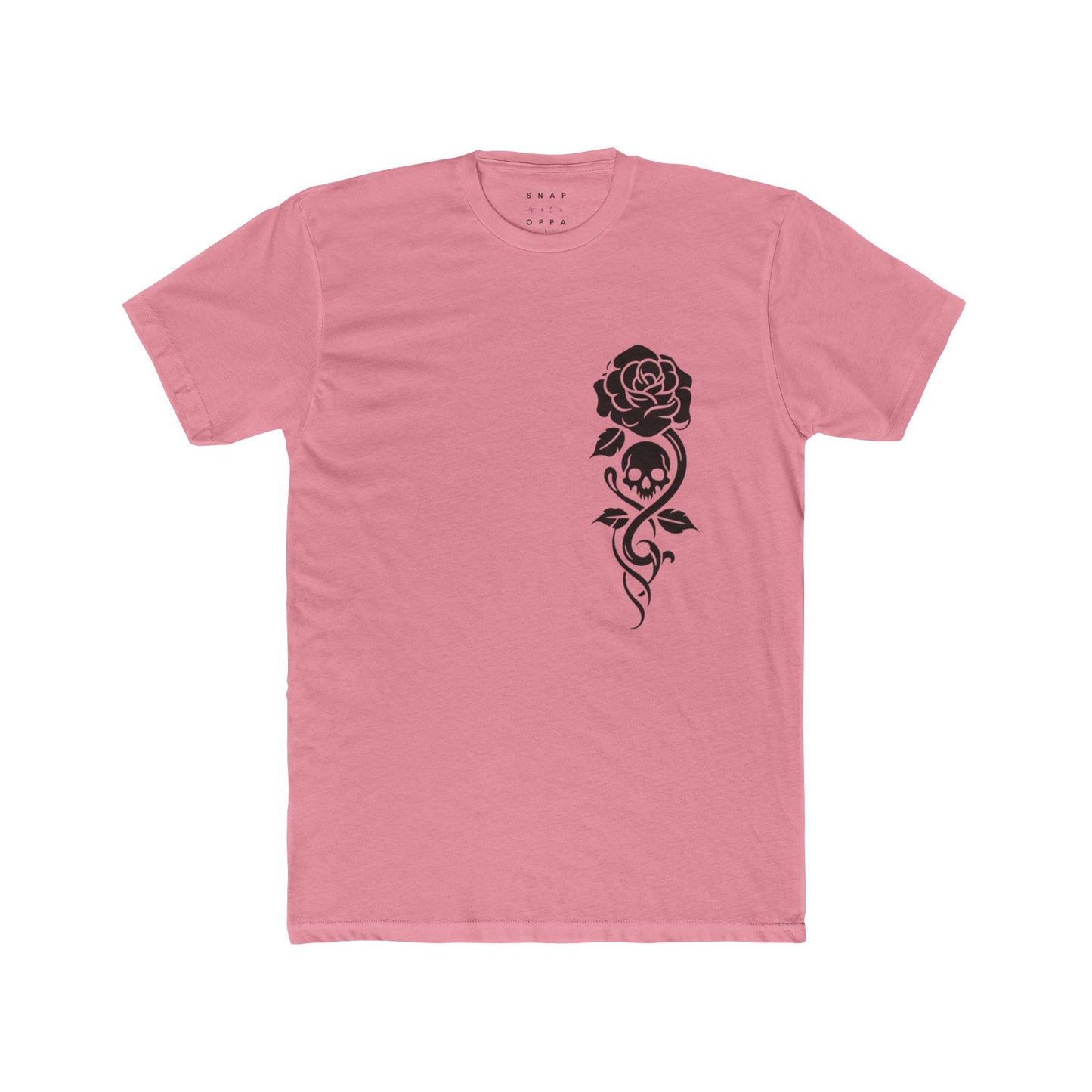 FLORAL SKULL COTTON CREW TEE