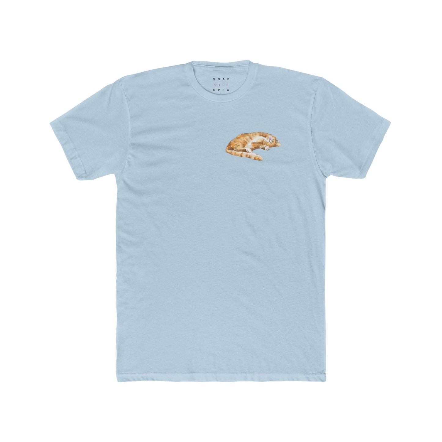 SLEEPING CAT COTTON CREW TEE
