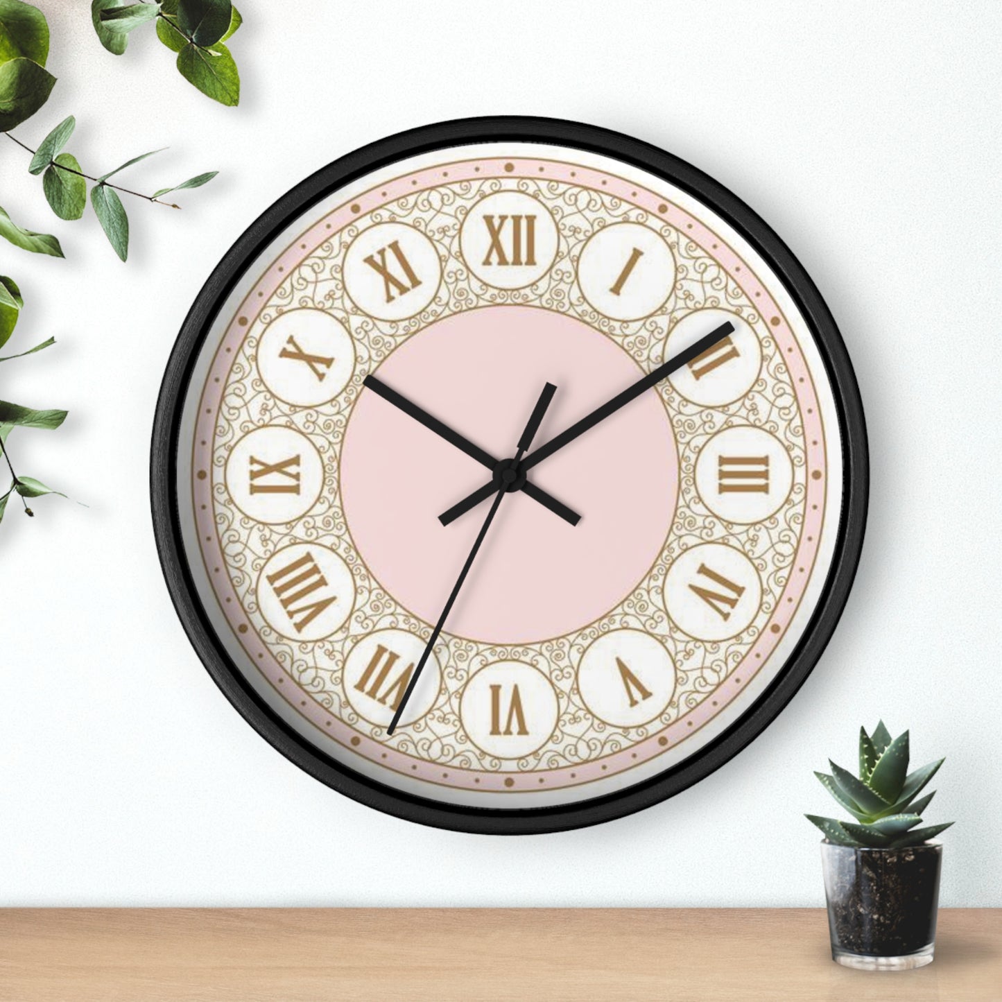 PINK ROMAN NUMBER CLOCK
