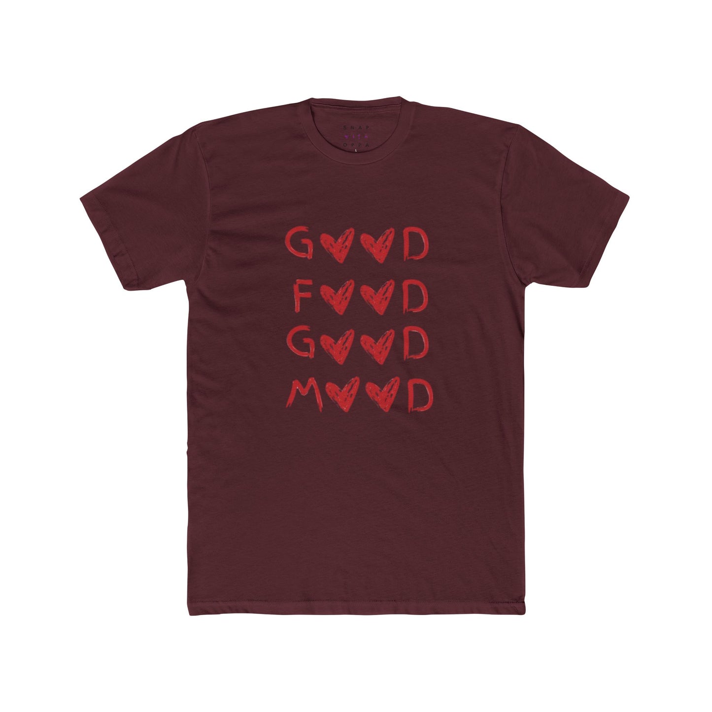 GOOD FOOD GOOD MOOD COTTON CREW TEE