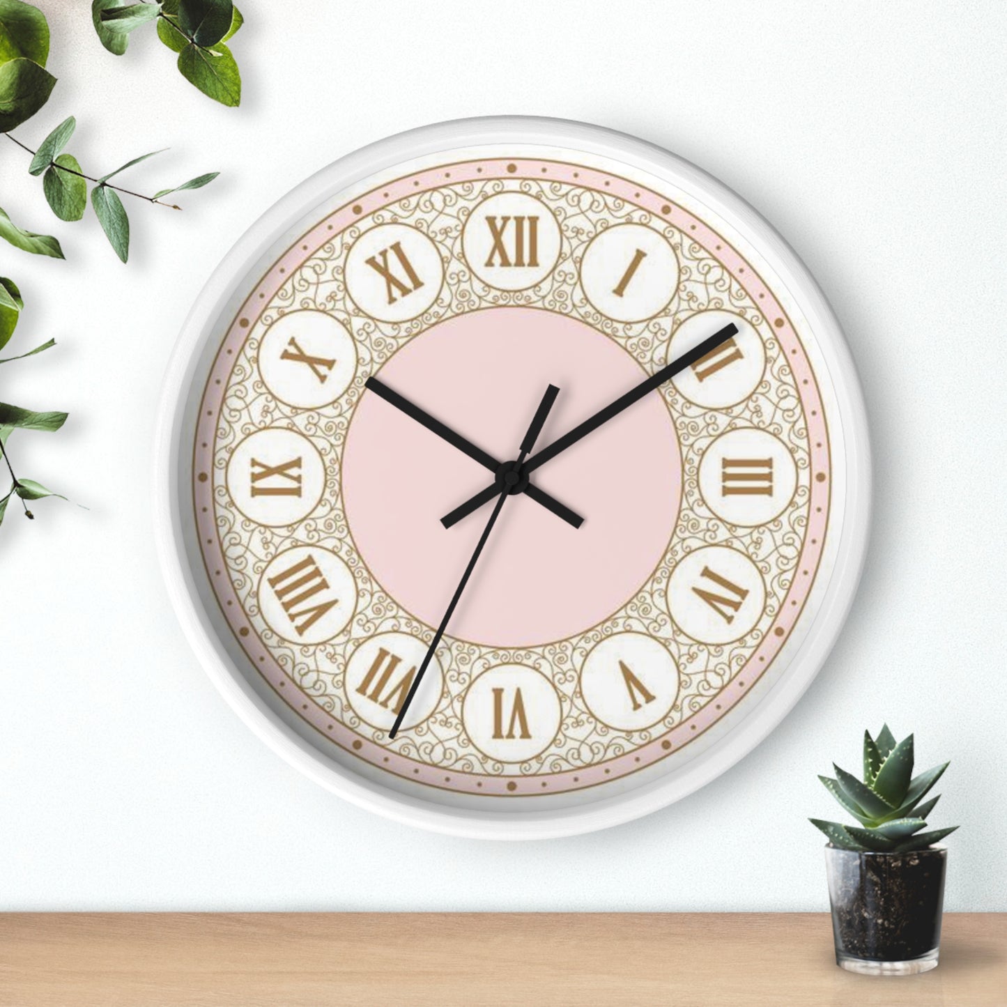 PINK ROMAN NUMBER CLOCK