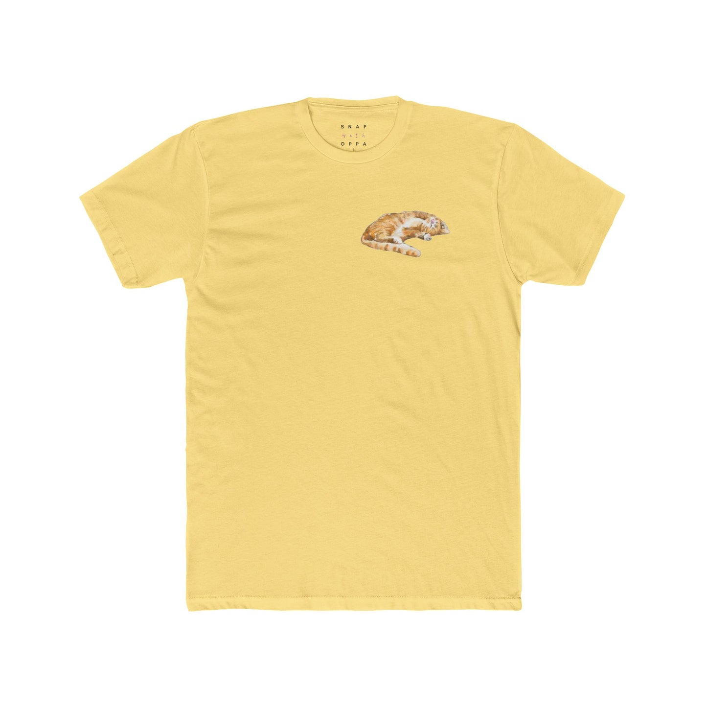 SLEEPING CAT COTTON CREW TEE