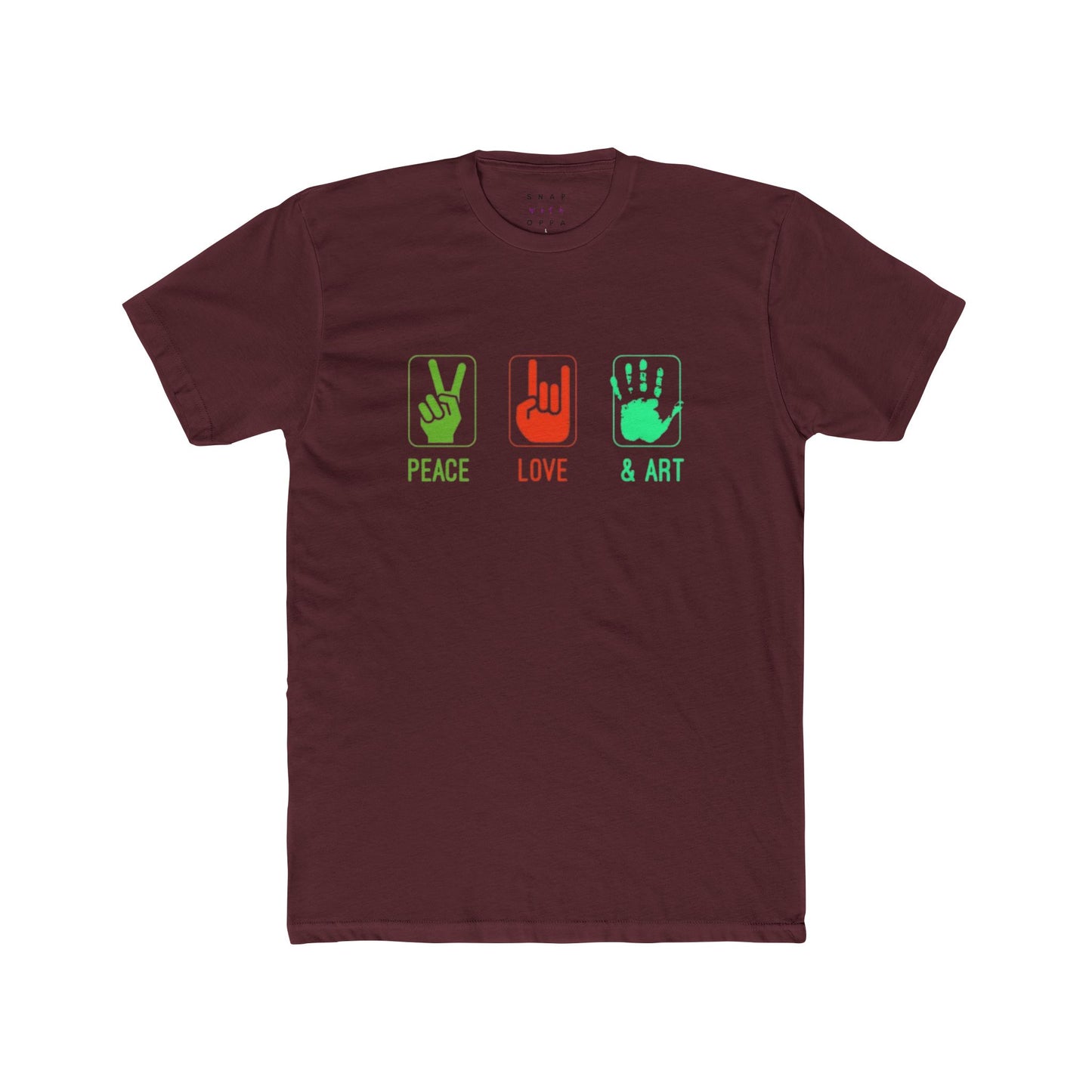 PEACE, LIVE & ART UNISEX CREW TEE