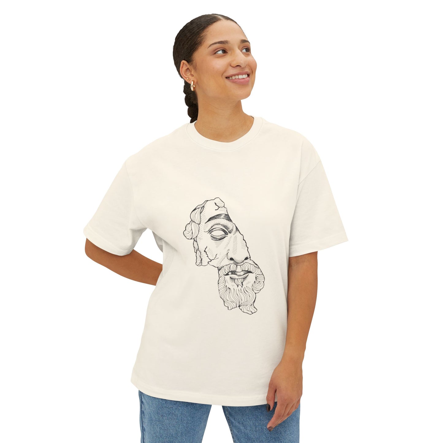 CRACKS OF DIVINITY Unisex Oversized Boxy Tee