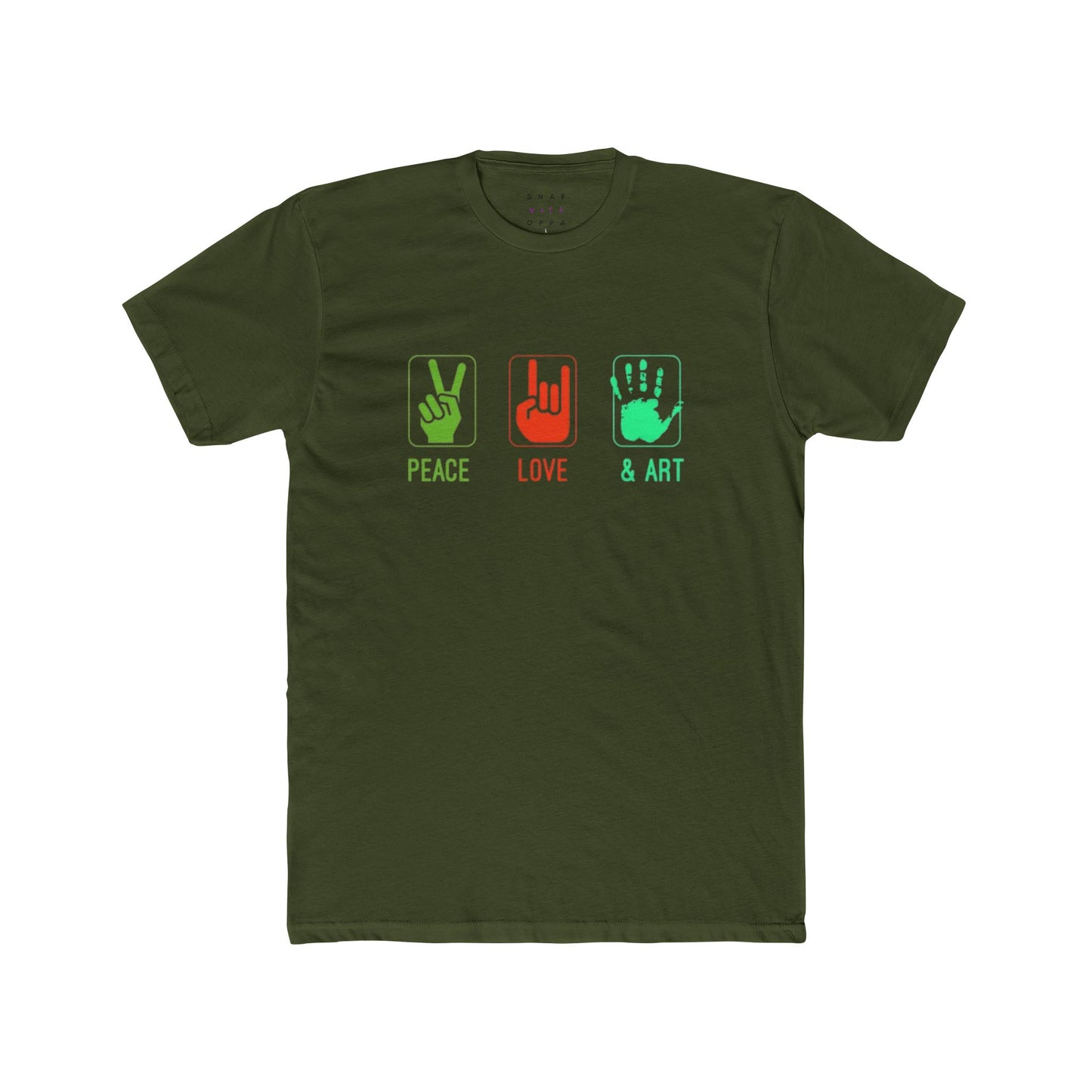 PEACE, LIVE & ART UNISEX CREW TEE