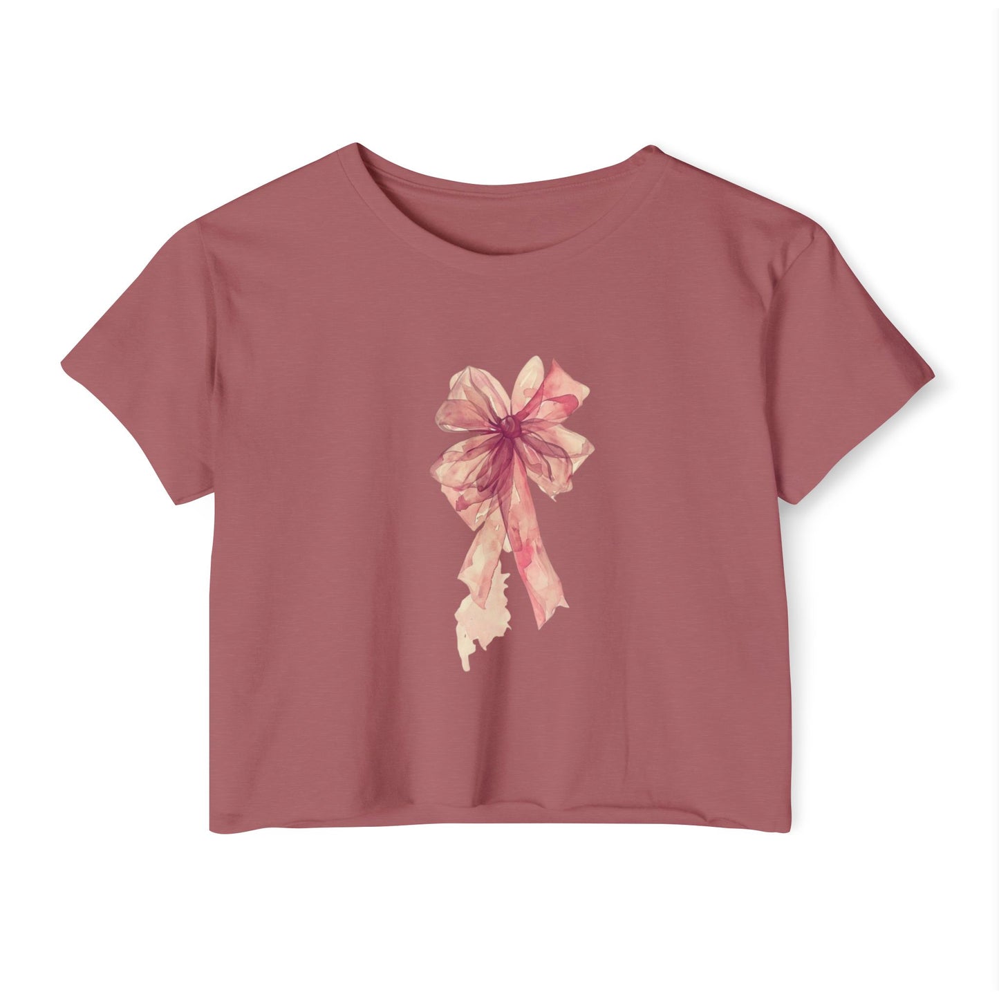 PINK BOW CROP TOP