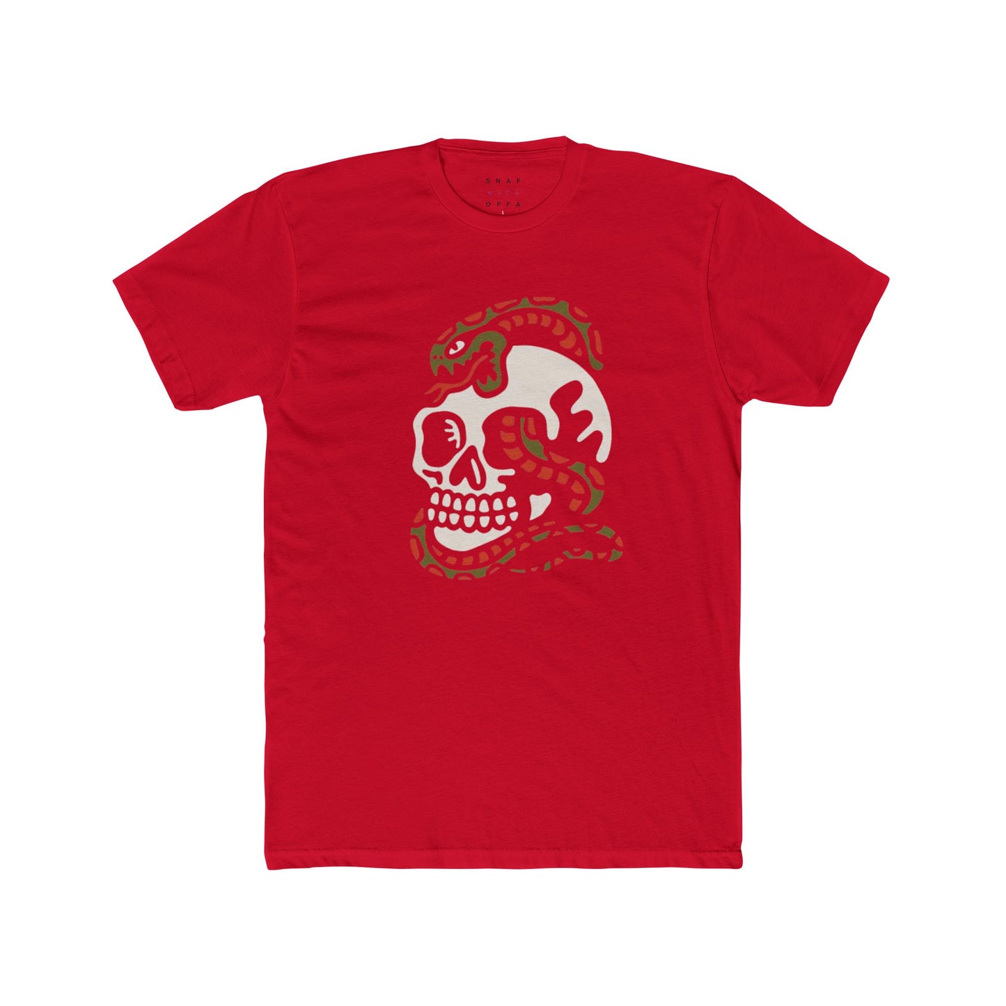 SKULL & SNAKE COTTON CREW TEE