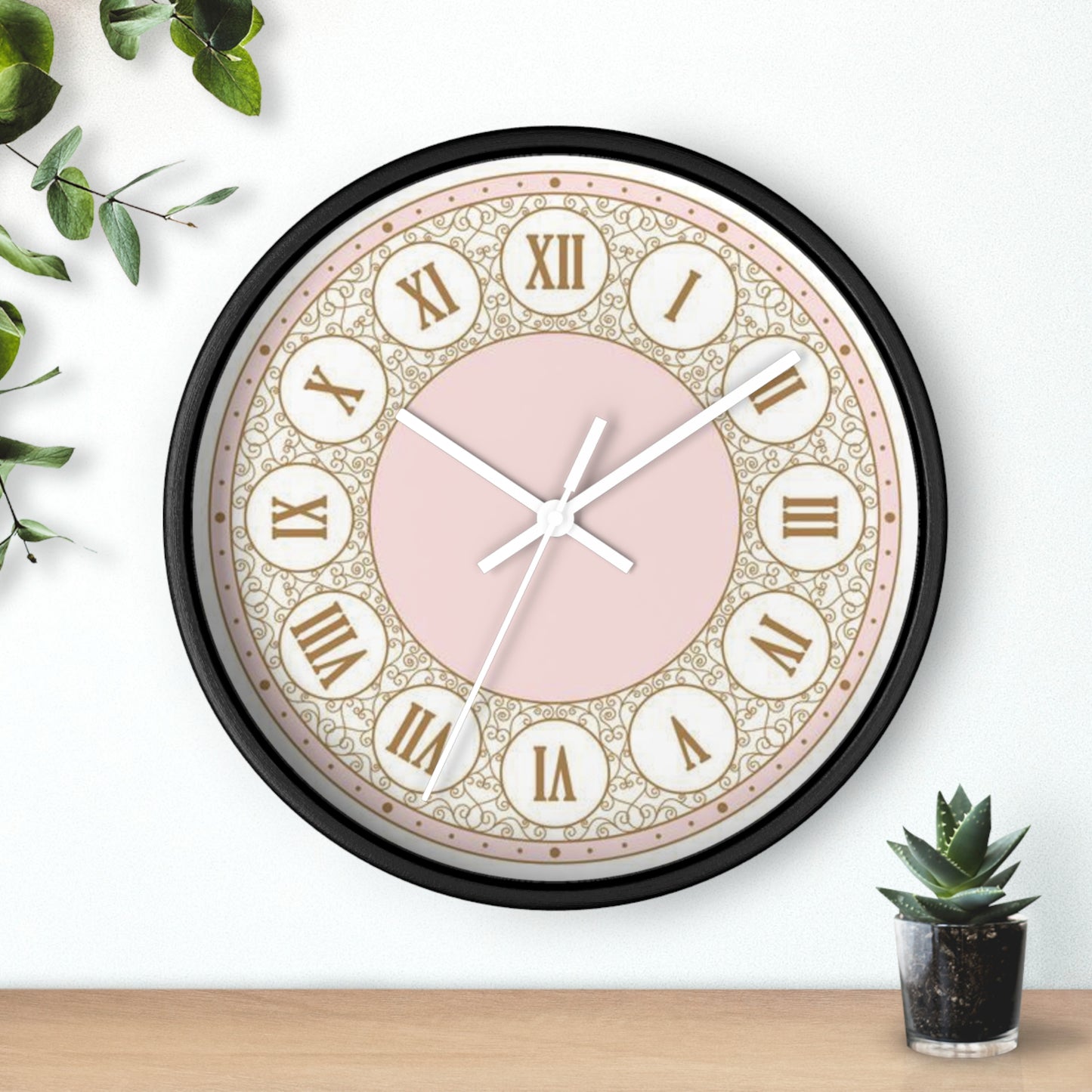 PINK ROMAN NUMBER CLOCK