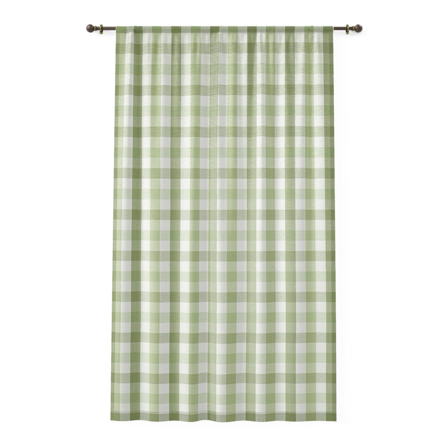 GREEN CHECK CURTIAN