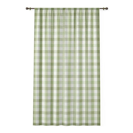 GREEN CHECK CURTIAN