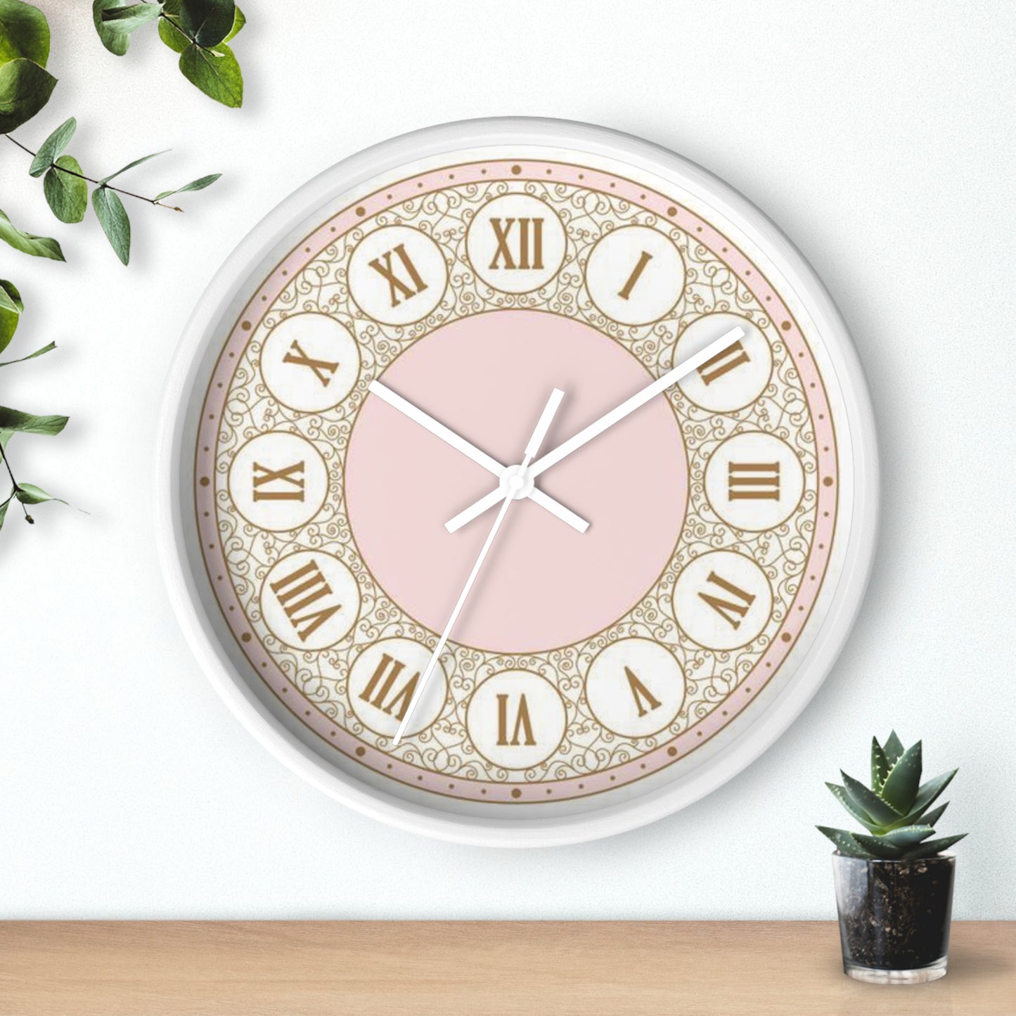PINK ROMAN NUMBER CLOCK