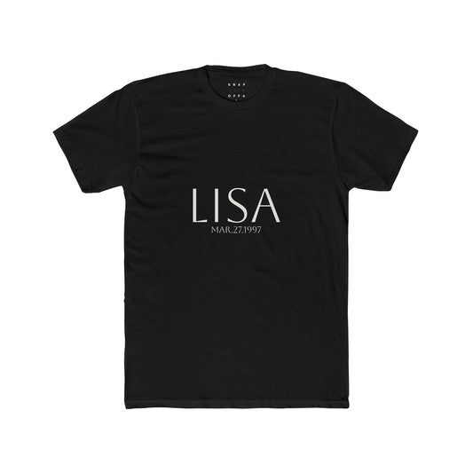 LISA BIRTHDATE  COTTON CREW TEE