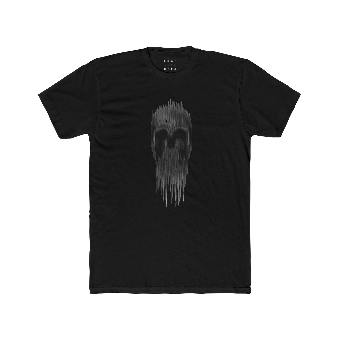 BLUR SKULL COTTON CREW TEE