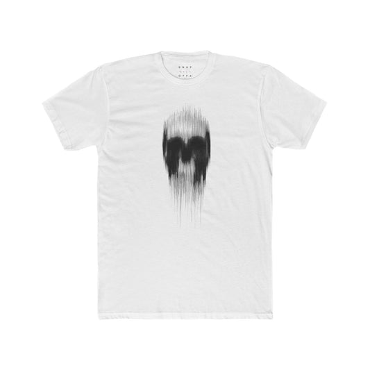 BLUR SKULL COTTON CREW TEE