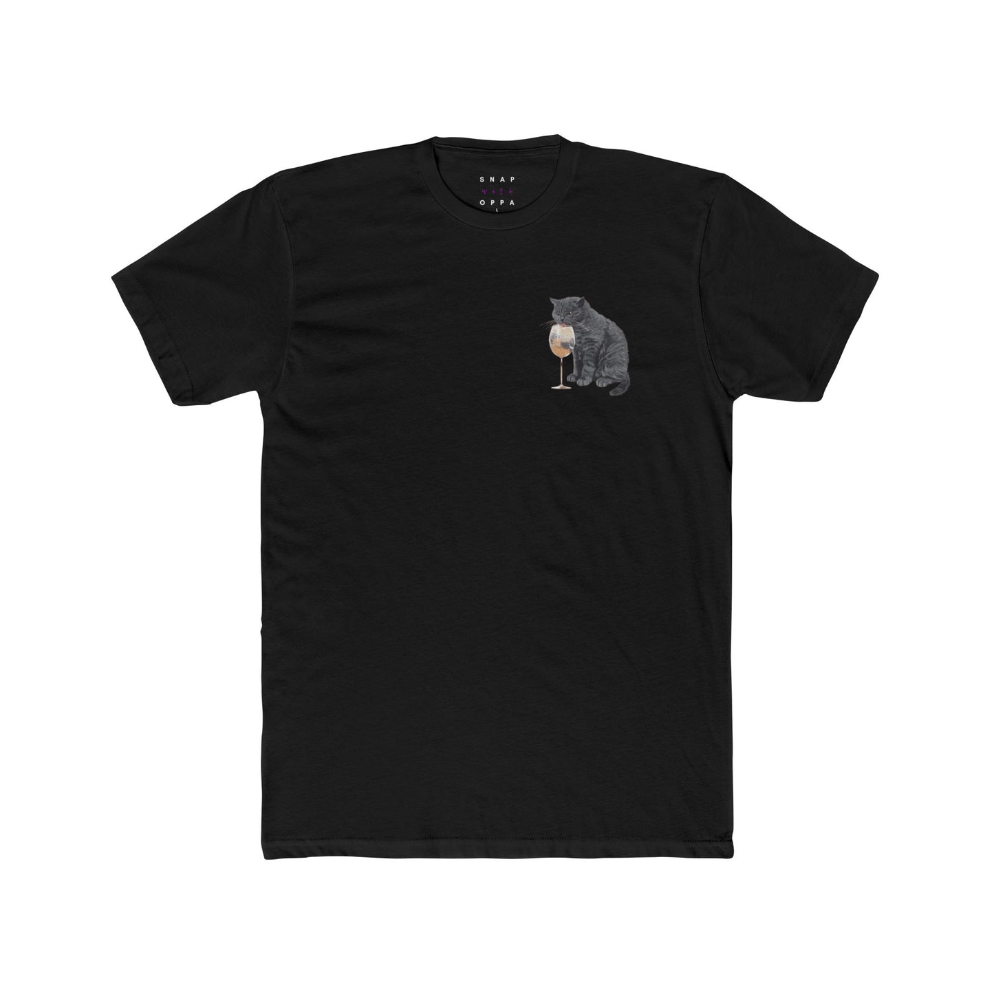 DRUNK CAT COTTON CREW TEE