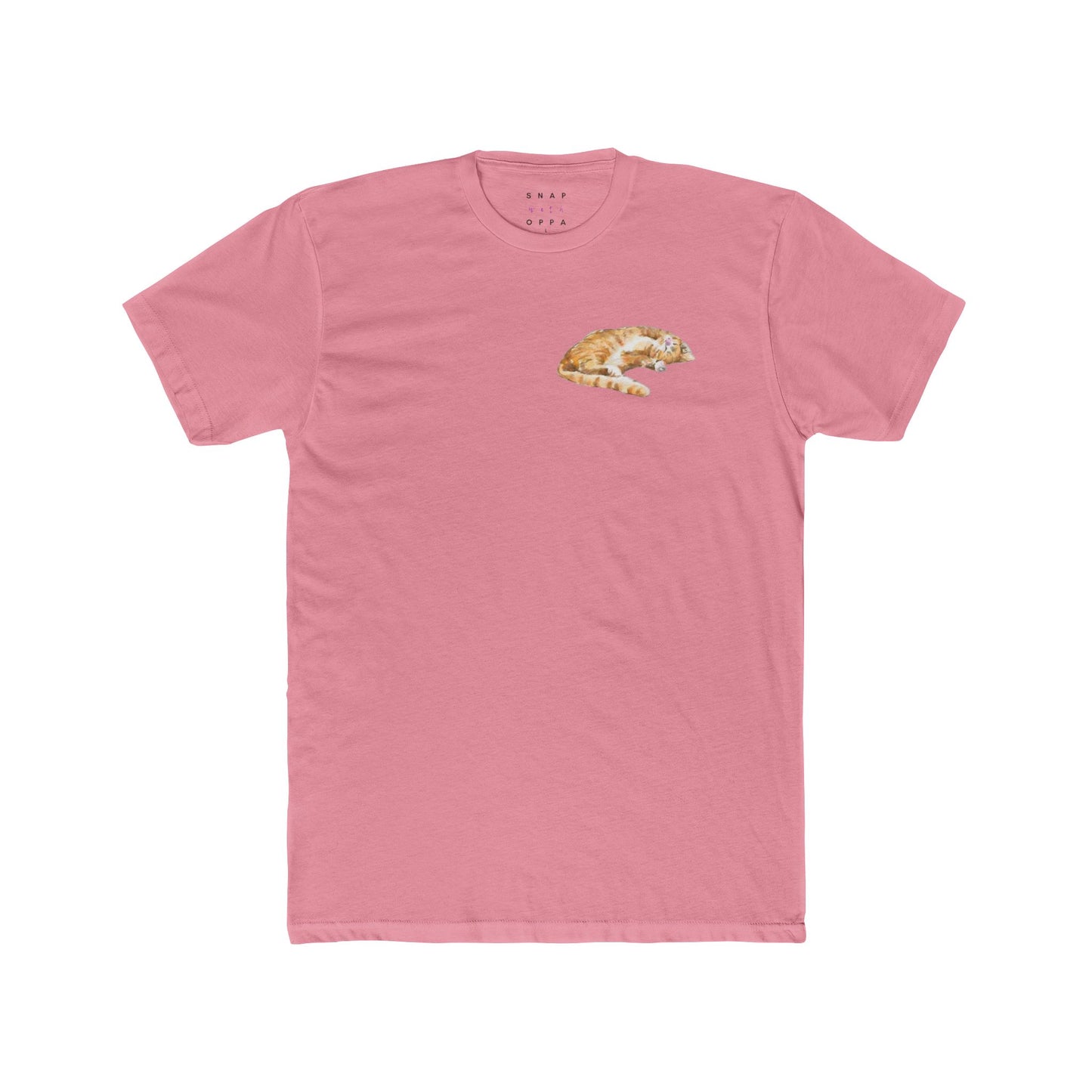 SLEEPING CAT COTTON CREW TEE