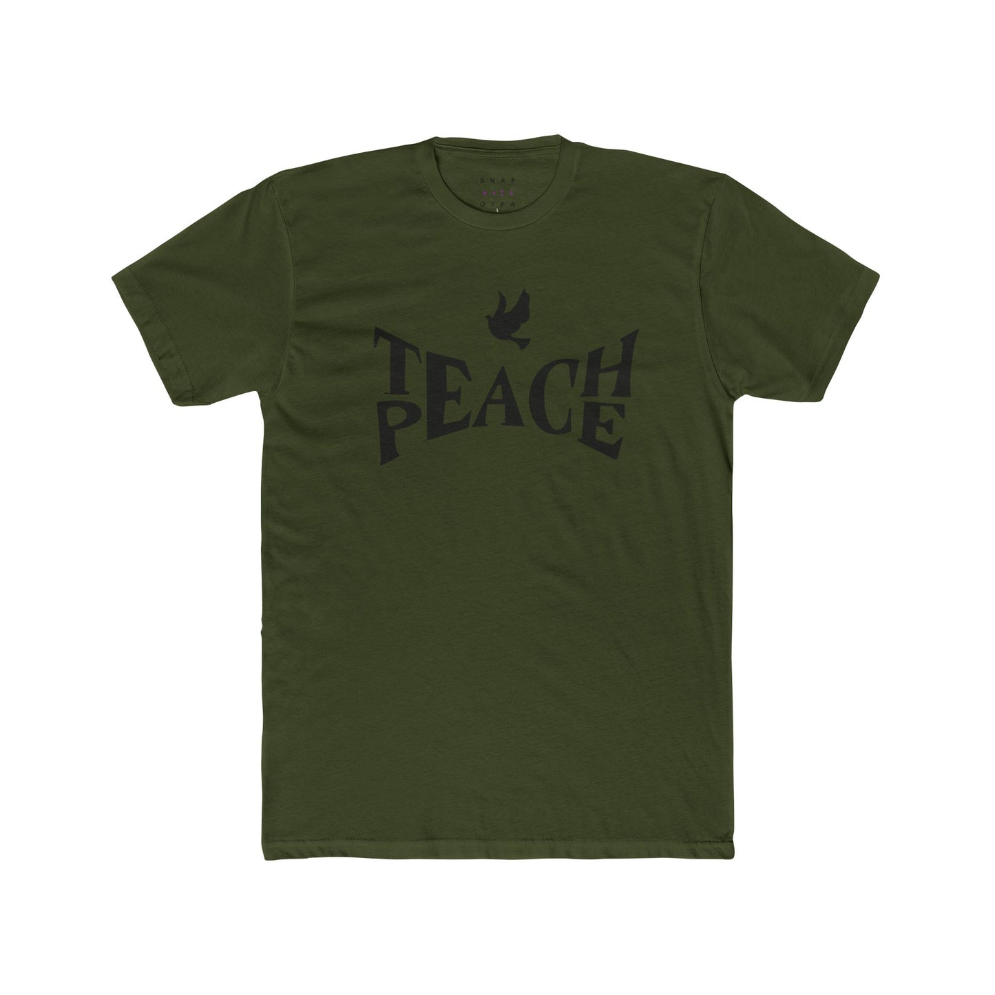 TEACH PEACE UNISEX CREW TEE