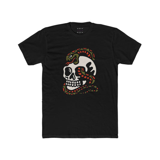 SKULL & SNAKE COTTON CREW TEE