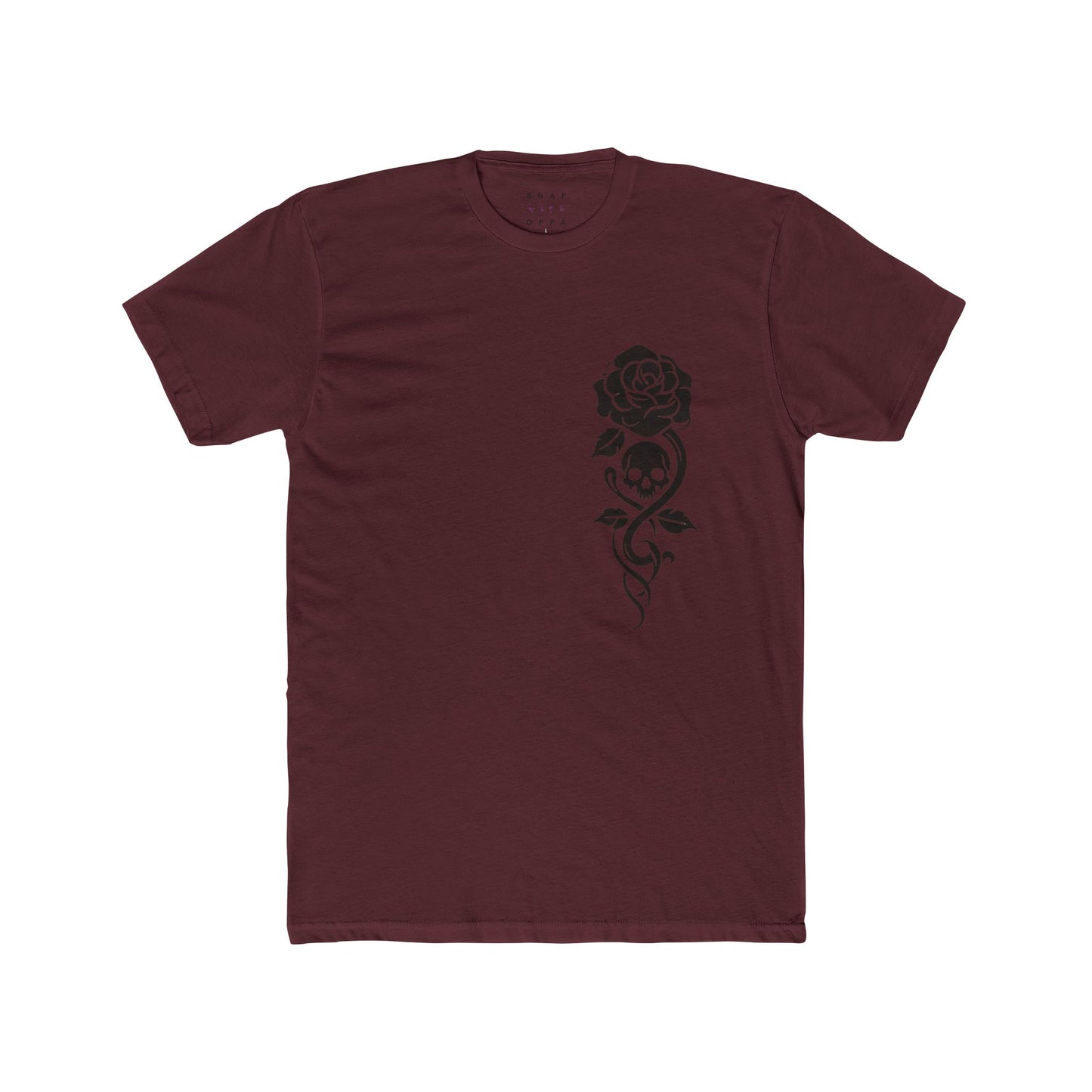 FLORAL SKULL COTTON CREW TEE