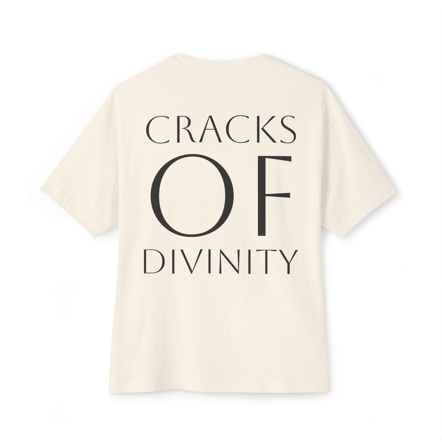 CRACKS OF DIVINITY Unisex Oversized Boxy Tee