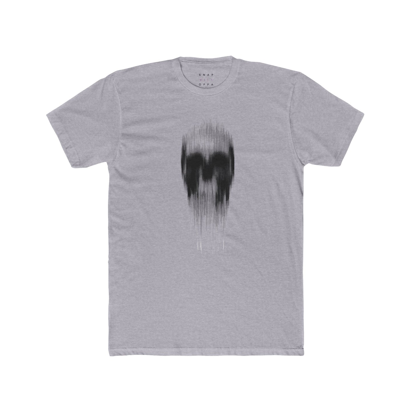 BLUR SKULL COTTON CREW TEE