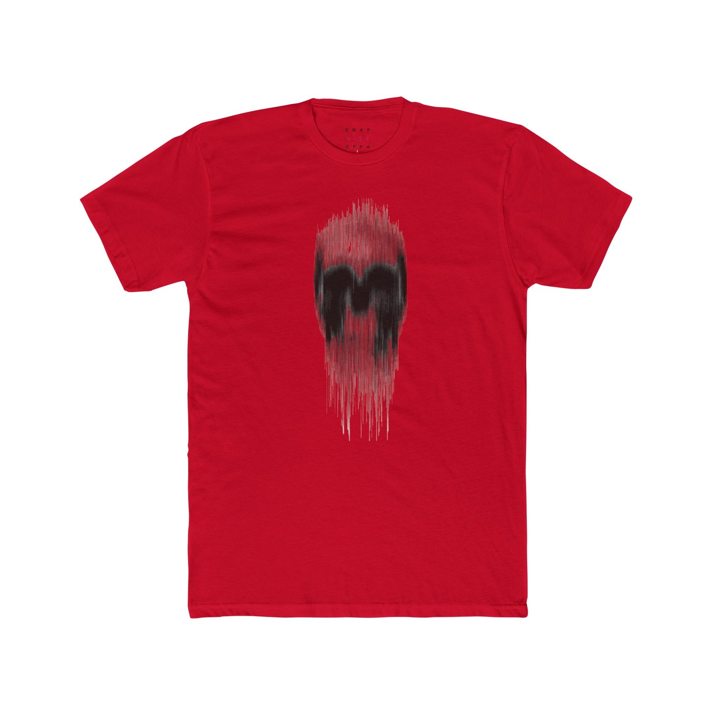 BLUR SKULL COTTON CREW TEE