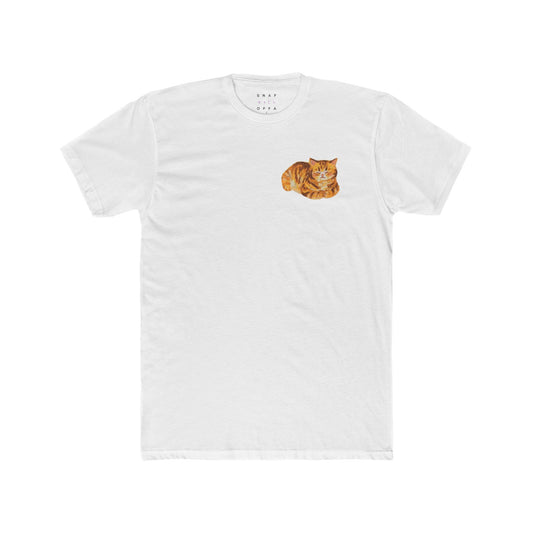 SLEEPY ORANGE CAT COTTON CREW TEE