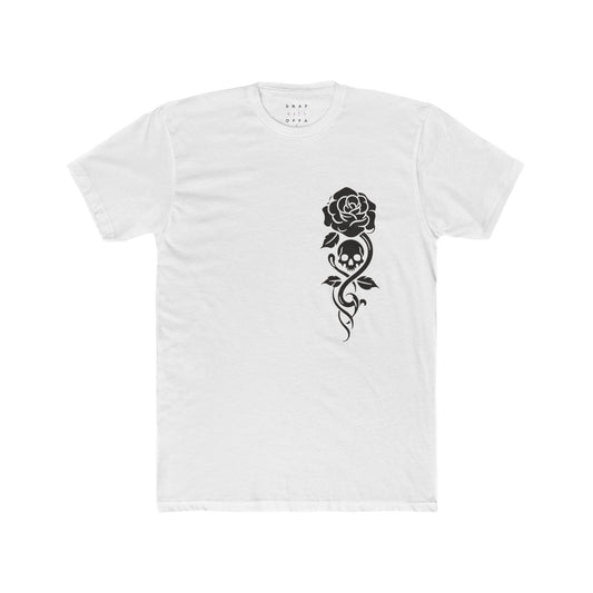 FLORAL SKULL COTTON CREW TEE