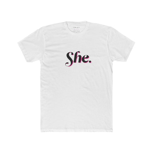 SHE COTTON CREW TEE