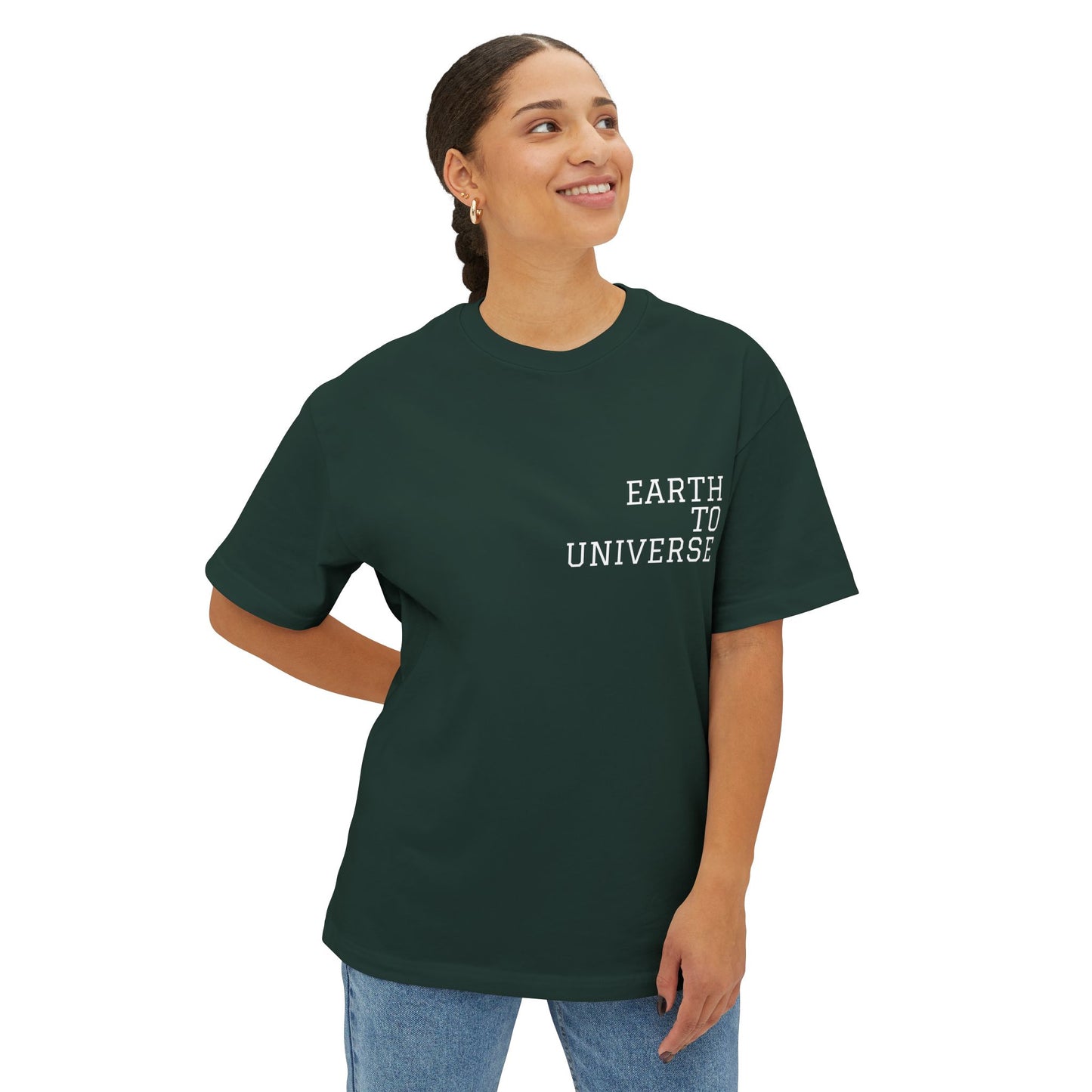 EARTH TO UNIVERSE Unisex Oversized Boxy Tee