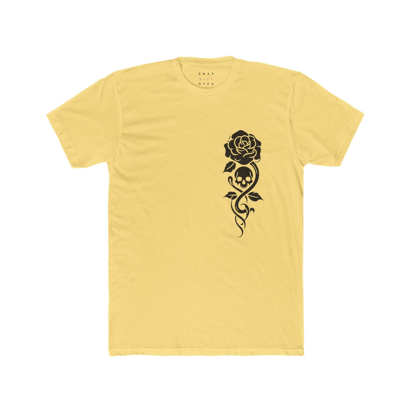 FLORAL SKULL COTTON CREW TEE