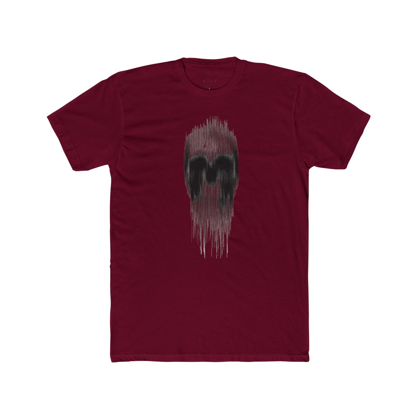 BLUR SKULL COTTON CREW TEE