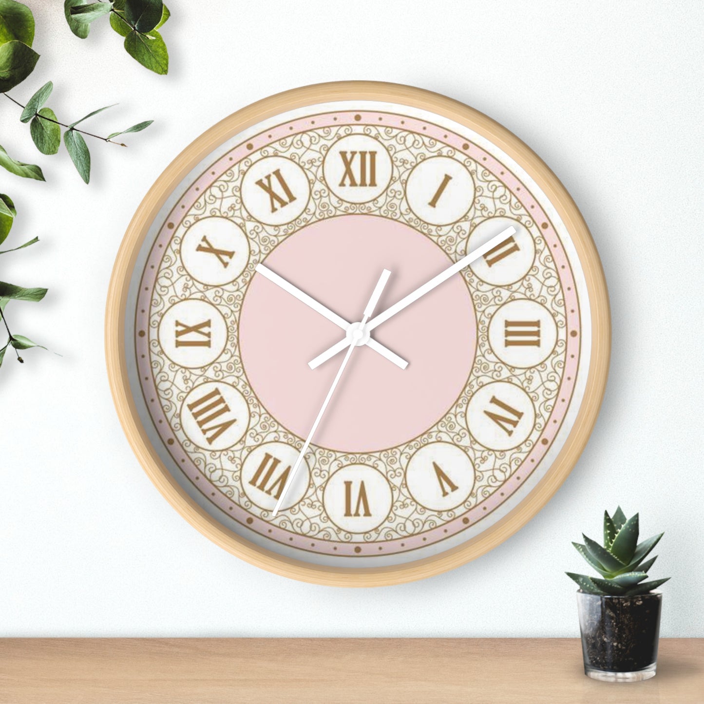 PINK ROMAN NUMBER CLOCK