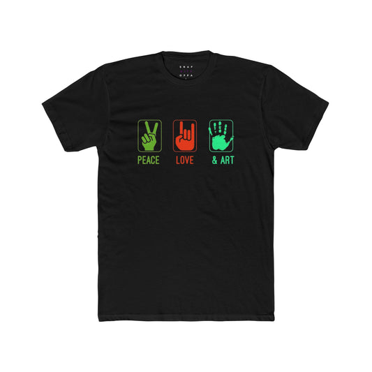 PEACE, LIVE & ART UNISEX CREW TEE