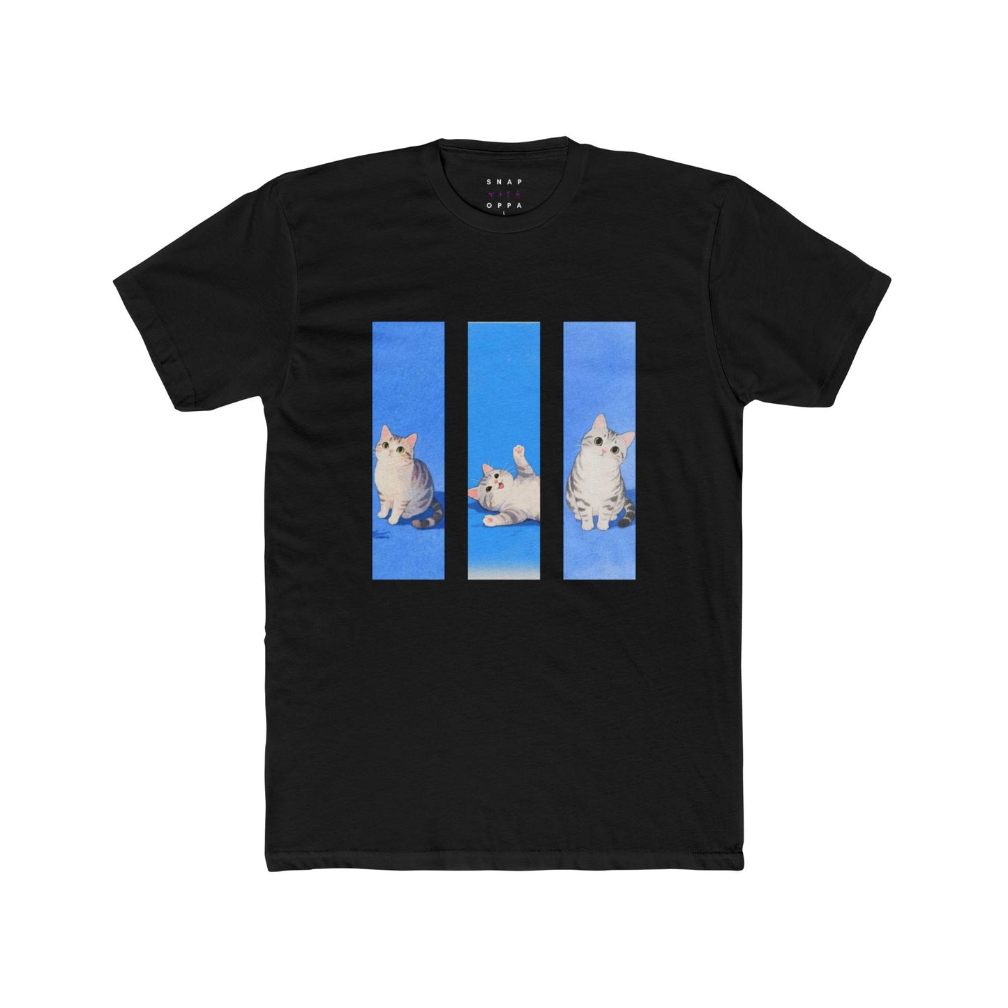 KITTY COLLAGE COTTON CREW TEE